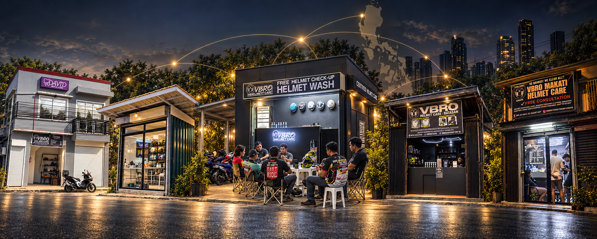 VBRO Helmet Care branches connected across the Philippines